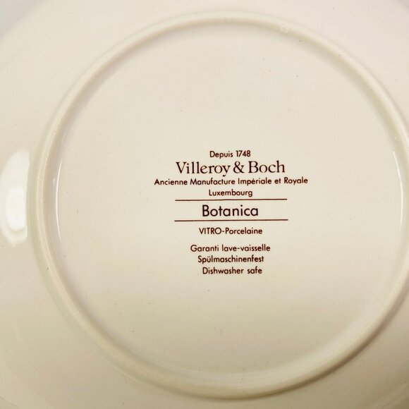Set of 4 Villeroy & Boch Botanica Myosotis Palustris w/root Saucers 6" Plates - Picture 4 of 6
